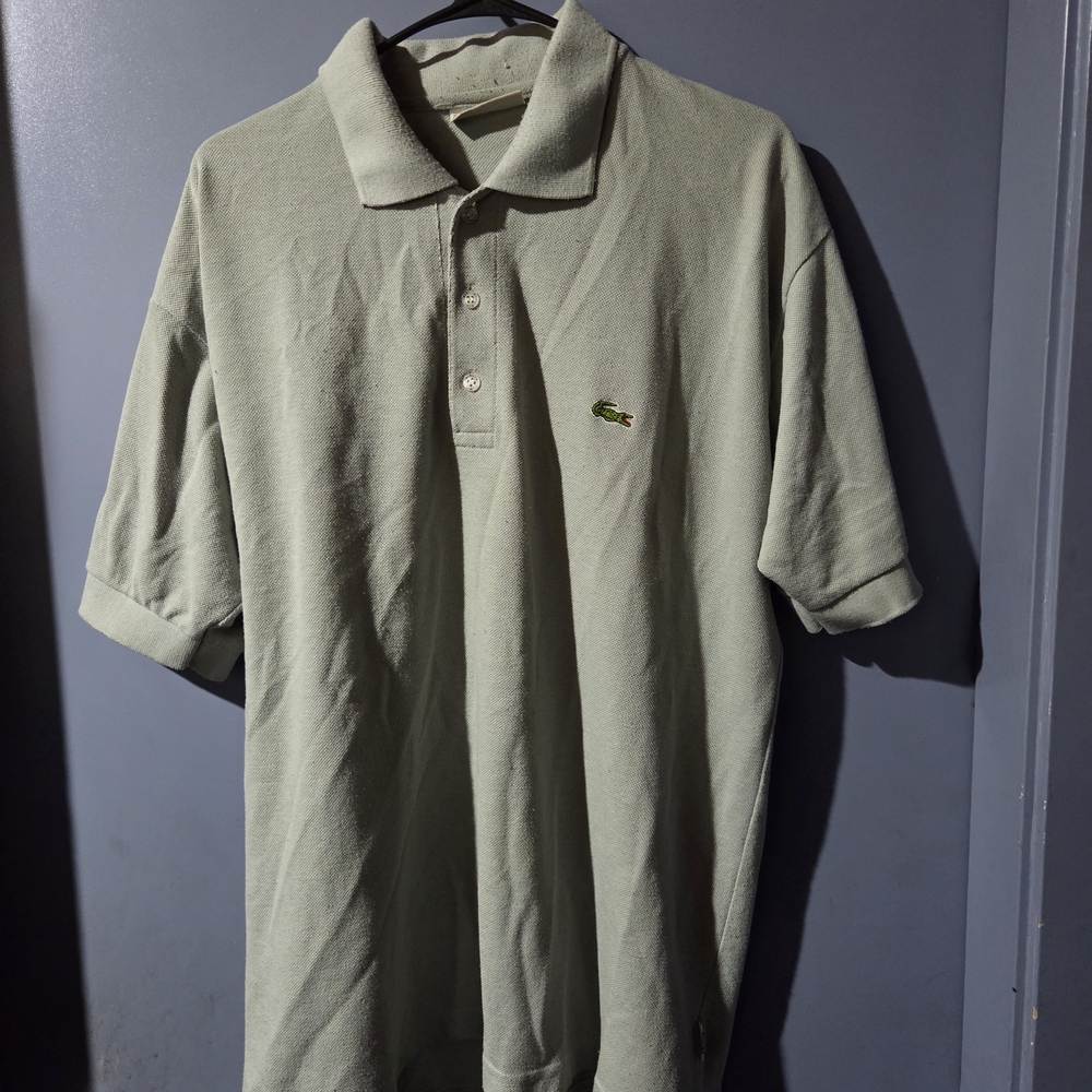 Vintage Lacoste Men's Green Polo Shirt
